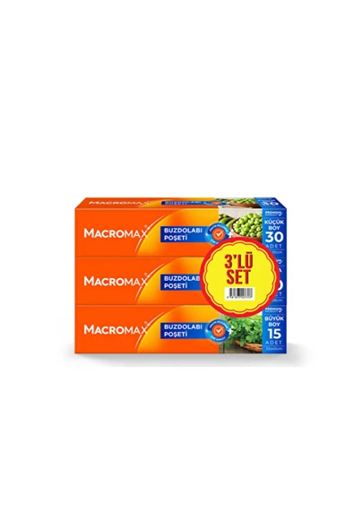 MATMEL 2 ADET Macromax Buzdolabı Poşeti 4 Al 3 Öde Orta Boy 80 Li ürün görseli 1