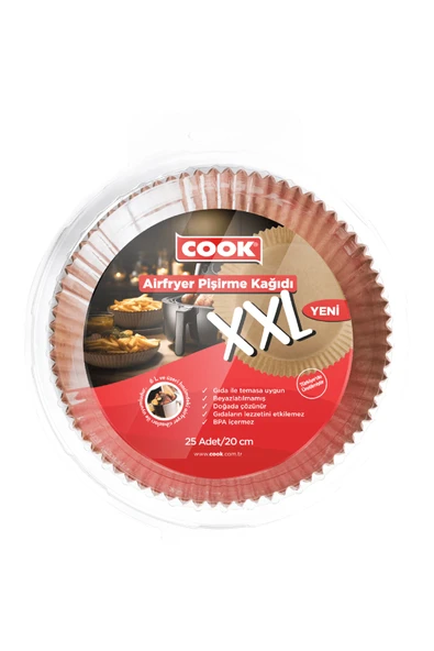 Cookc Cook Airfryer Pişirme Kağıdı XXL 25'li 2 ADET ürün görseli 1