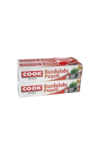 Cookc Cook Buzdolabı Poşeti 3+1 Orta 20'Li 2 Adet ürün görseli 1