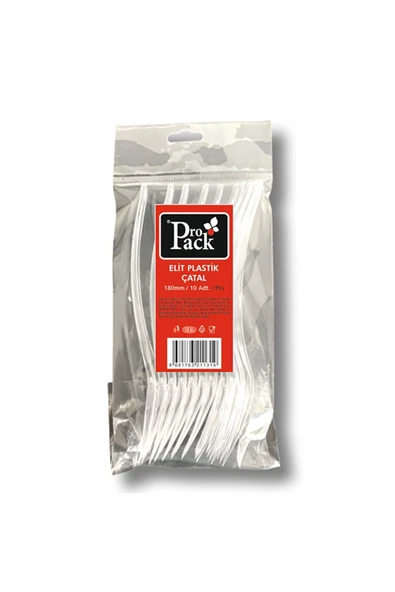 KUT FLY Propack Elit Kristal Şeffaf Çatal 10'lu 2 ADET ürün görseli 1