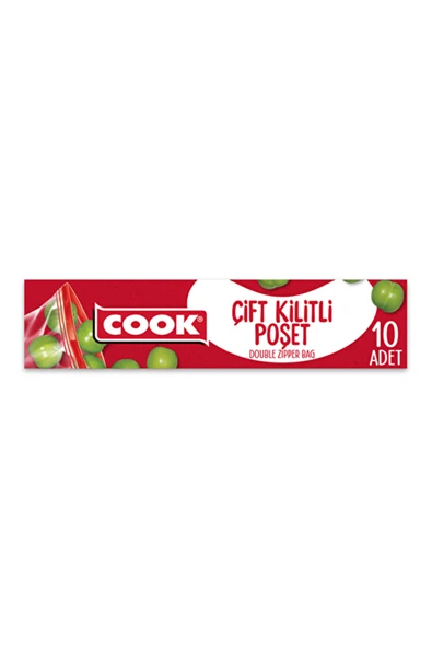 Cookc 2 ADET Cook Kilitli Buzdolabı Poşeti 19X25 cm 10 Adet ürün görseli 1