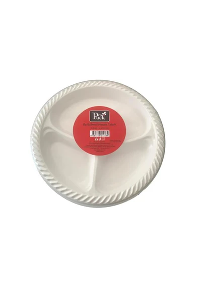 MATMEL Propack 3 Bölmeli Plastik Tabak 8'li 260 Mm 4 ADET ürün görseli 1