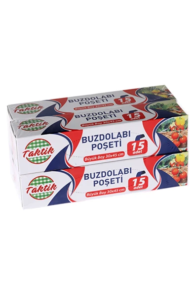 TAKTİK 2 ADET Buzdolabı Poşeti Büyük Boy 30*45 cm 4 Lü ürün görseli 1