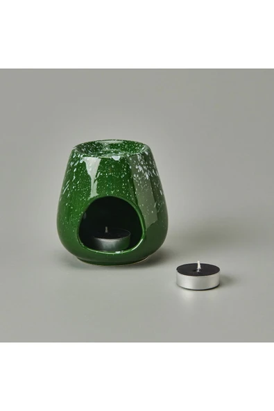 MATMEL Deco Enyo Seramik Buhurdanlık - Yeşil - 11 cm ürün görseli 1