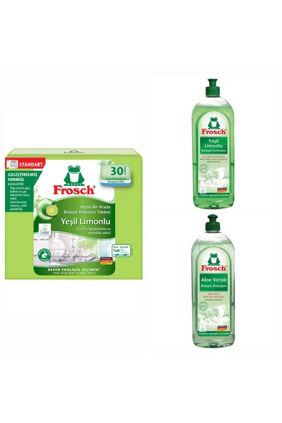 Frosch DOĞAL ORGANİK ve VEGAN BULAŞIK DETERJANI SETİ 13 ürün görseli 1