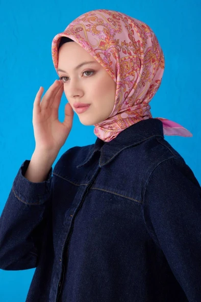 Belli Saf İpek Eşarp 4101D-80 Şura ürün görseli 1