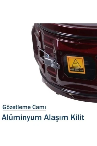 Uğur Küçük boy Çift Tepsili Fırın-tepsileri Emaya Fırın-Yuvarlak Davul Fırın (Termostatsız) - Resim 4