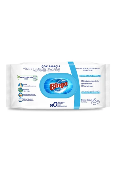 Bingo Beyaz Sabunlu Yüzey Temizlik Havlusu 96 Adet (2 ADET) - Resim 2