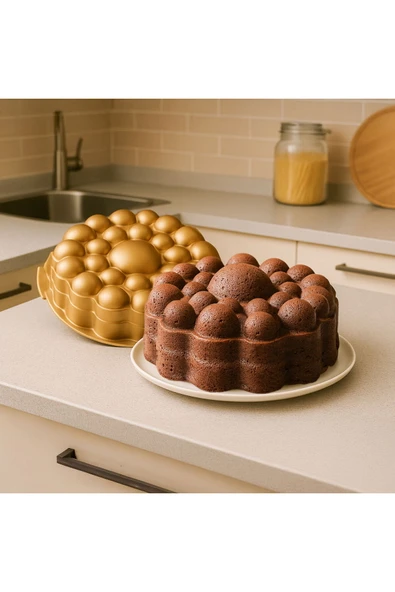 MATMEL Bubble Kek Kalıbı - Gold - 26 cm ürün görseli 1