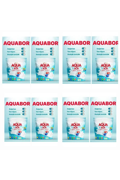 Aquabor Doğal Mineralli Bulaşık makinesi Tableti 8 paket *30 kapsül ürün görseli 1
