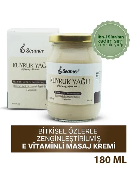 SEAMER Kuyruk Yağlı Masaj Kremi 180 ml E Vitamini ve Bitkisel Özlerle Zenginleştirilmiş ürün görseli 1