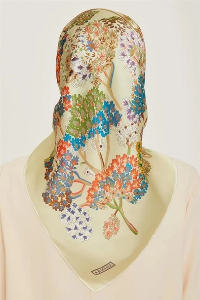 Armine Sura Saf İpek Eşarp 9209D80 - Resim 3