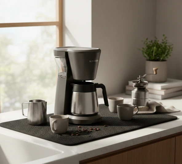 Çay Makinesi Altlığı Su Emici Kaymaz Taban Tezgah Koruyucu Kurulama Matı - Resim 2