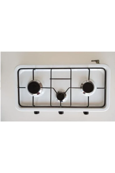 Uğur Üç Gözlü Set Üstü Tüplü Ocak Beyaz Lpg 3 Lü Ocak ürün görseli 1