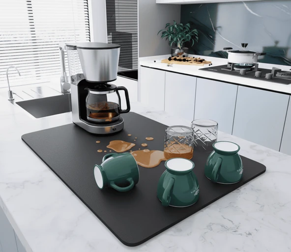 Çay Makinesi Altlığı Su Emici Kaymaz Taban Tezgah Koruyucu Kurulama Matı ürün görseli 1