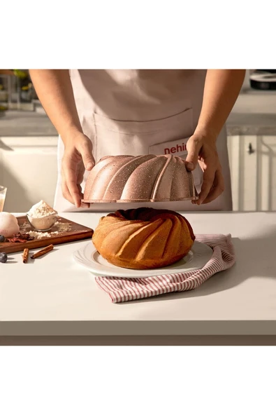 ASPARTAM Buket Döküm Kek Kalıbı - Rose Gold - 9x24 cm ürün görseli 1