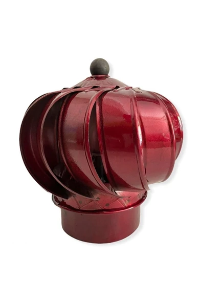 By Yağlıoğlu 13 cm Baca Boru Döneri Sapka Bilyalı Rüzgar Gülü (küçük Boy) ürün görseli 1