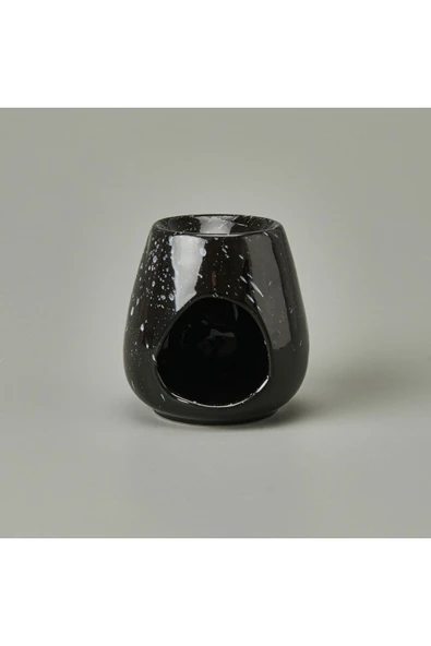 MATMEL Deco Enyo Seramik Buhurdanlık - Siyah - 11 cm - Resim 2