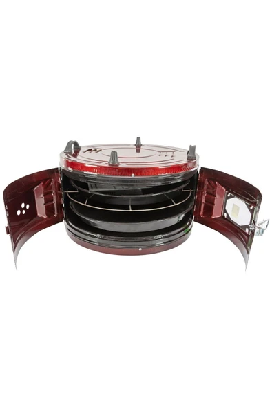 Uğur KATMER Çift Tepsili Yuvarlak Davul Fırın İki Katlı (2 adet emaye tepsi ) - Resim 2