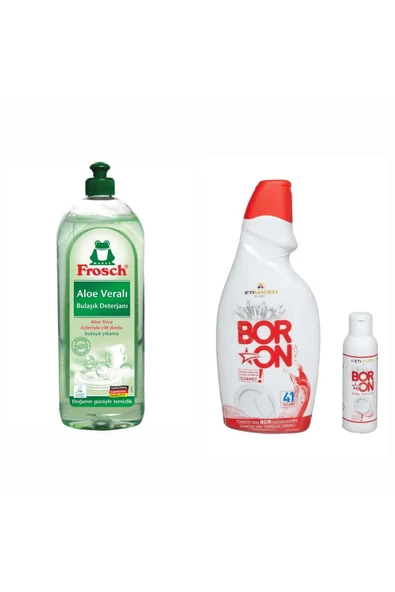Boron DOĞAL ORGANİK ve VEGAN BULAŞIK DETERJANI SETİ 4. ürün görseli 1