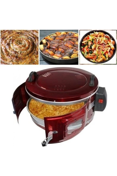 Uğur Fırın Yuvarlak Tek Tepsili Emaye Davul Fırın (termostatsız)Küçük boy 45 Cm - Resim 2