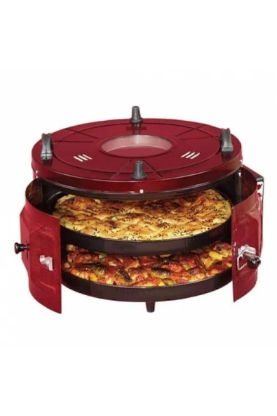 Uğur Küçük boy Çift Tepsili Fırın-tepsileri Emaya Fırın-Yuvarlak Davul Fırın (Termostatsız) ürün görseli 1