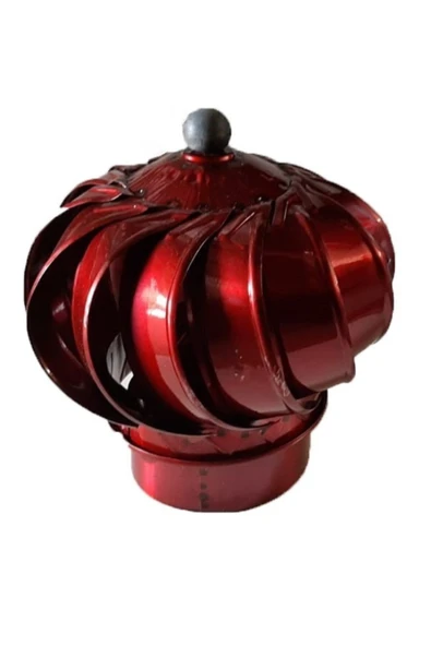 Gürsac Standart Boy Rüzgar Gülü Döner Soba Bacası Esmatik Bilyalı - Resim 2