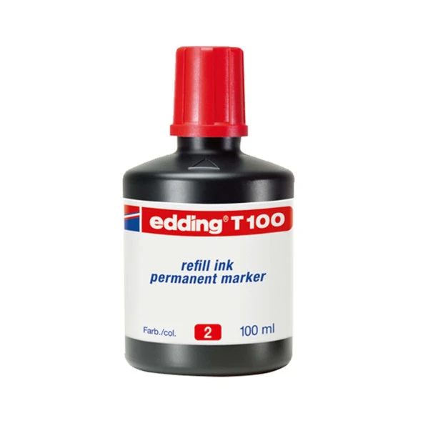 Edding Parmenent Mürekkep Kırmızı 100ml (1 adet)