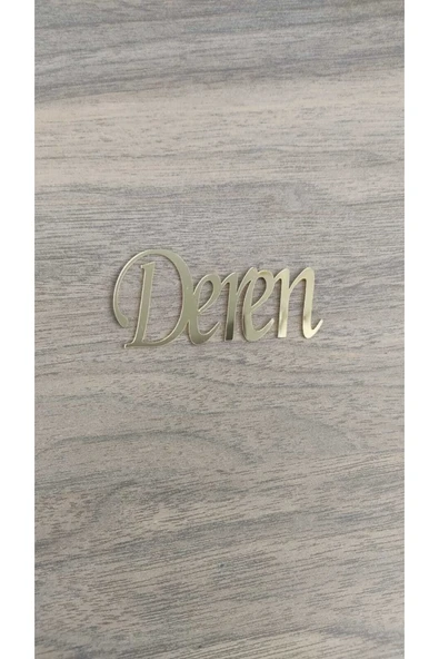 ASYATASARIM Pleksi Isim 10*5 Cm Gold Pleksi ürün görseli 1