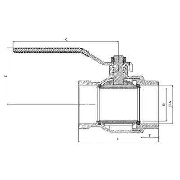 1''lik Küresel Vana Tam Geçişli PN16 - Resim 8