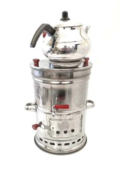 CEMRE Zarif Odunlu Semaver Ve Demlik ürün görseli 1