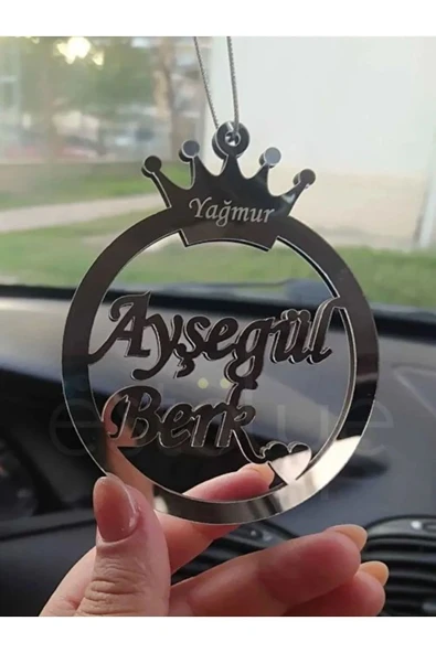 KÜÇÜKHOME YUVARLAK TAC DİKİZ AYNA SÜSÜ GOLD VEYA GÜMÜŞ ürün görseli 1