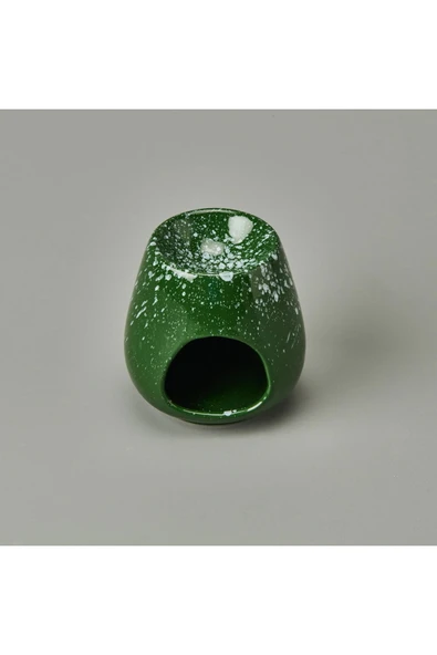 MATMEL Deco Enyo Seramik Buhurdanlık - Yeşil - 11 cm - Resim 3