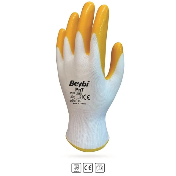 Beybi PN7 No:9 Sarı Nitril Eldiven - Resim 2
