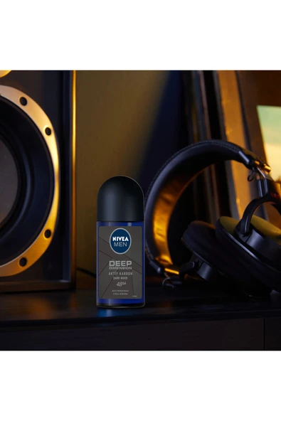 Nivea Men Erkek Roll-On Deodorant Deep Dimension 50ml,48 Saat Anti-perspirant Koruma ürün görseli 1