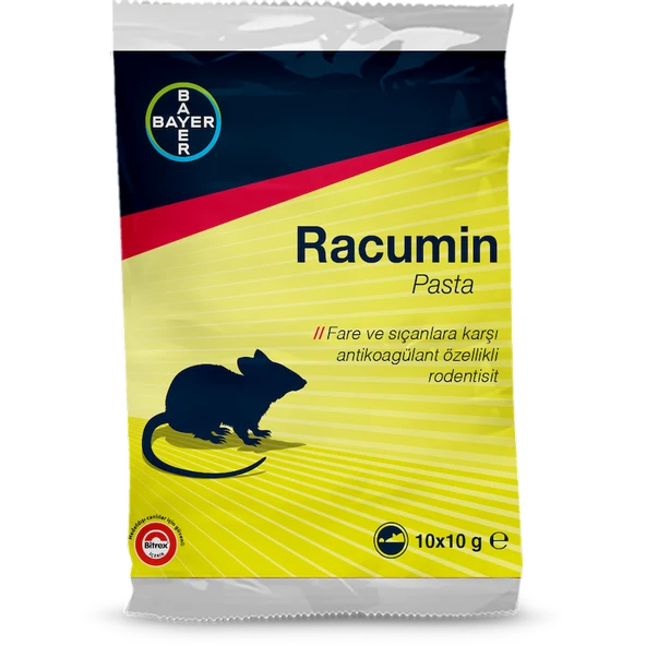 Bayer Racumin Paste Fare Sıçan Haşere Ilacı 10grx10adet 100 Gr. ürün görseli 1