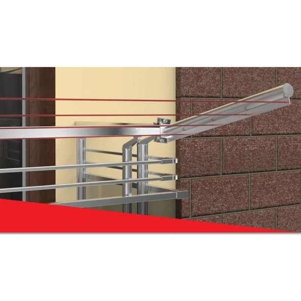 Koral Kare Profil İçin Çamaşır Askılığı - Resim 4