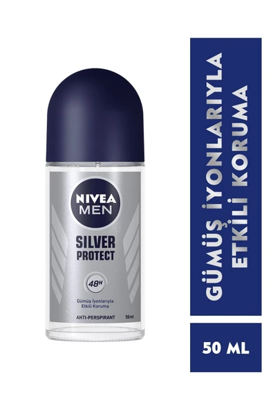 Nivea Men Erkek Roll On Deodorant Silver Protect 50ml 48 Saat Anti-perspirant Koruma ürün görseli 1