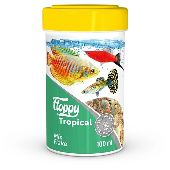Floppy Tropical Mix Flake 100 ml Balık Yemi - Yaprak Yem ürün görseli 1