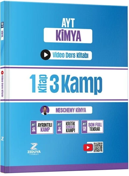 Zeduva Yayınları Meschemy Kimya AYT Kimya 1 Kitap 3 Kamp Video Ders Kitabı ürün görseli 1