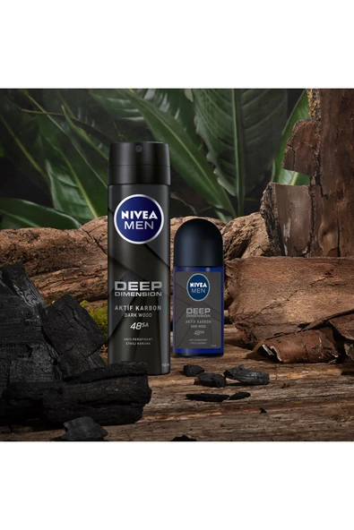 Nivea Men Erkek Roll-On Deodorant Deep Dimension 50ml,48 Saat Anti-perspirant Koruma - Resim 5
