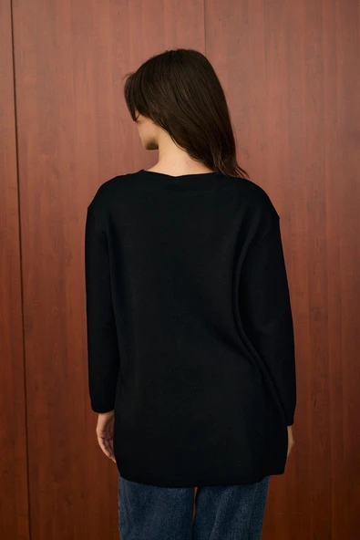 Merwish 1554 Verev Hırka Siyah - Resim 4