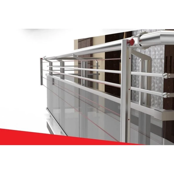 Koral Katlanabilir Balkon Çamaşır Kurutma Askılığı - Resim 6