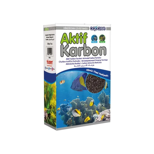 Aquawe Aktif Carbon 300 gr - Dış Filtre Karbonu Aktif Karbon 300 Gram Akvaryum Filtre Malzemesi ürün görseli 1