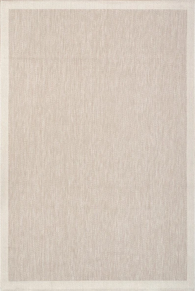 Çerçeveli Bohem Dokunuşlu Doğal Tonlarda Modern Sisal Bej - Krem Renk Halı - Resim 6