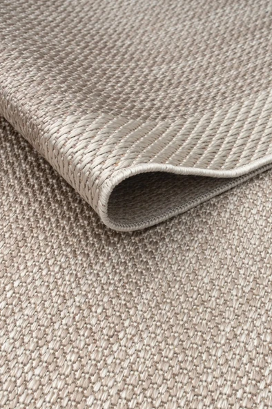 Çerçeveli Bohem Dokunuşlu Doğal Tonlarda Modern Sisal Bej - Krem Renk Halı - Resim 4