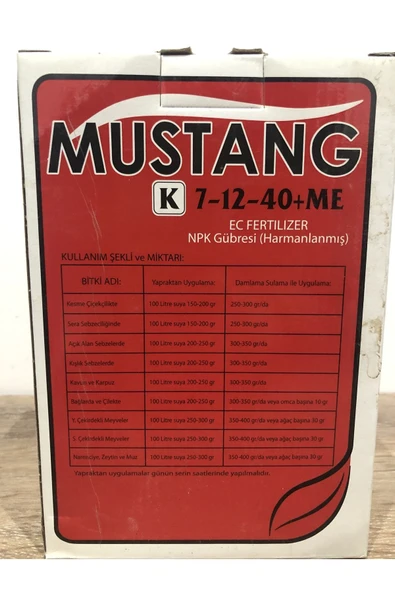 Mustang 7-12-40 +Me 1 kg Yaprak gübresi ürün görseli 1