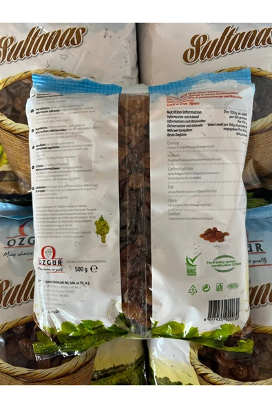 Sultaniye Çekirdeksiz Kuru Üzüm 4 Adet 500 gr ( Sade Veya Portakallı) - Resim 3