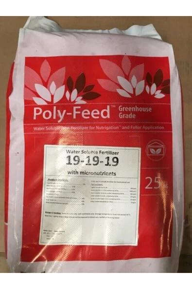 Poly-feed Gg19-19-19 - 25 Kg Dengeli Yaprak Ve Toprak Gübresi,gelişim Arttırma,verim,besin Maddesi ürün görseli 1