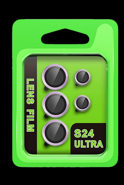 HarmonyAura Samsung Galaxy S24 Ultra Raze Metal Kamera Lens - Mor ürün görseli 1